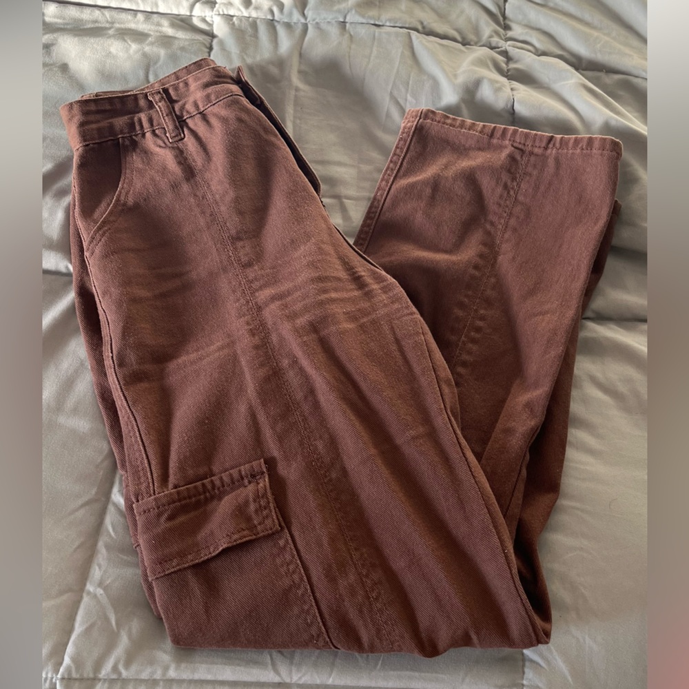 Brown denim pants
